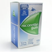 3 Pack - Nicorette Gum 2mg Nicotine Icy Mint Flavor (105 Each)