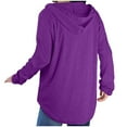 thumbnail image 3 of BLCHUNen Womens Fall Tops Pullover Hooded Drawstring Lightweight Casual Comfy Workout Gym Sports Long Sleeve Shirts, 3 of 8