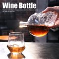 thumbnail image 3 of Contenedor de vino, botella de vino de vidrio con forma de calavera, botella de vino de vidrio hecha a mano con cuidado, 3 of 14