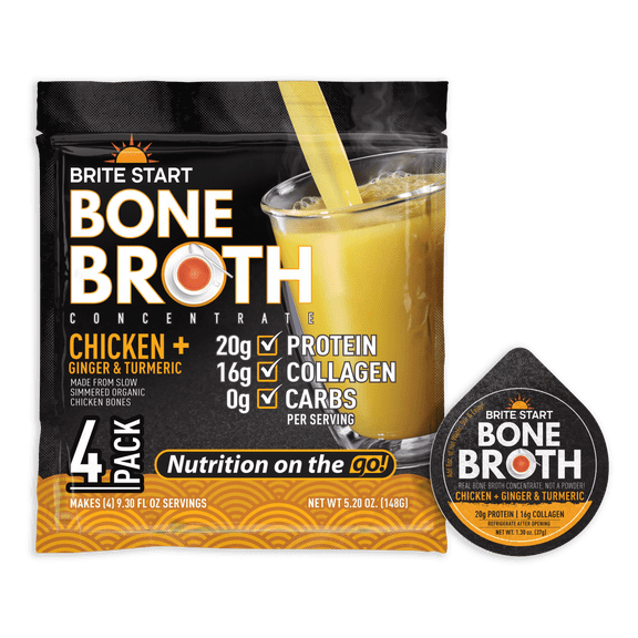 Chicken Ginger Turmeric Bone Broth 4 Pack