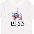 thumbnail image 4 of Inktastic Little Sister Unicorn Lil Sis Girls Long Sleeve Toddler T-Shirt, 4 of 5