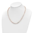 thumbnail image 3 of Primal Gold 14 Karat Yellow Gold 4-8mm Purple Freshwater Cultured Pearl Graduated Necklace, 3 of 5