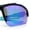 Black Teal - Teal Mirror, variant on Polarized Mens Color Mirror Baseball Half Rim Wrap Sport Plastic Sunglasses Black Yellow - Gold Mirror