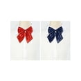 thumbnail image 4 of INSPIRAR CHIC Corbata de moño ajustable para mujeres en color sólido, 2 piezas Rojo+Azul Marino, 4 of 7
