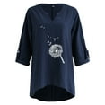 thumbnail image 3 of Patlollav Womens Long Sleeve T-Shirt Autumn Open Front Loose Outerwear Print Blouse Coat Tops, 3 of 6