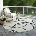 thumbnail image 6 of Addison Rugs Chantille Indoor/Outdoor Transitional Geometric, Abstract White Washable Round Rug, 8' x 8', 6 of 6