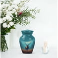 thumbnail image 7 of JAGASY Deer Small Urns for Human Ashes Keepsake - Sky Blue Urn for Ashes Adult Male - Forest Tree Decorative Urn for Father - Funeral Miniature Cremation Urns for mother - (3 Inch), 7 of 7