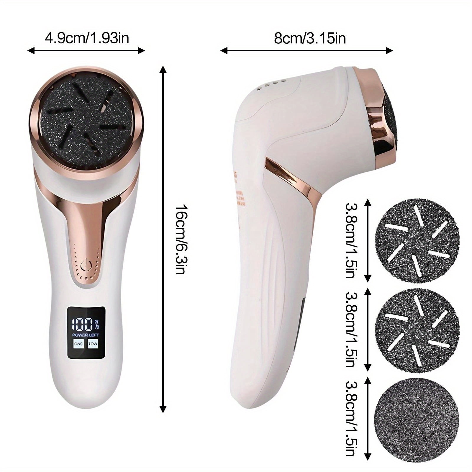 Electric Foot File, Callus Remover, Vacuum Foot Care Device, Waterproof Corn Remover—Ideal for Home Foot Care and Easy to Clean