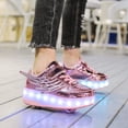 thumbnail image 6 of YAZI Kids Roller Shoes Boy Girl Sneakers with Wheels Become Sport Sneaker with Led for Christmas Birthday Children Show Gift, 6 of 17