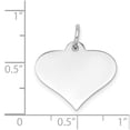 thumbnail image 3 of 14k White Gold Plain .013 Gauge Engraveable Heart Disc Charm Pendant, 3 of 3