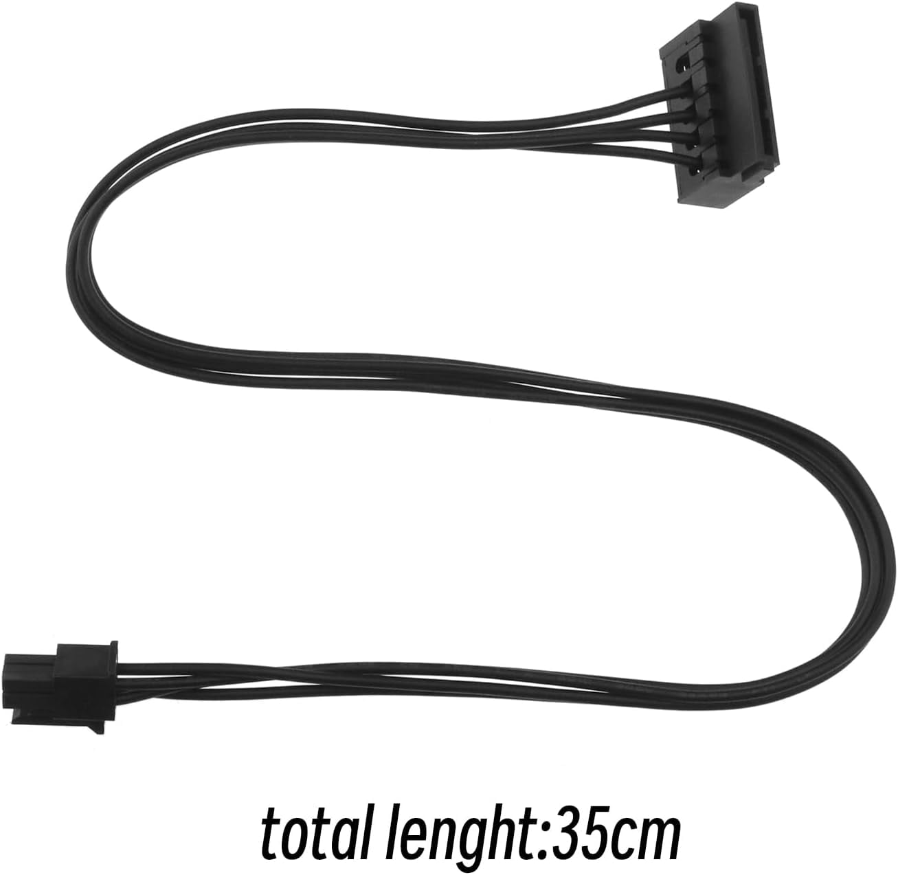 HRTGFD-2Pcs Mini 4Pin to SATA Power Cables Mini 4 Pin to 15 Pin SATA Female Wire Power Adapter Cable Accessories for Motherboards HDDs CD Drives
