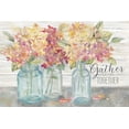 thumbnail image 2 of Coulter, Cynthia 32x23 White Modern Wood Framed Museum Art Print Titled - Farmhouse Hydrandeas in Mason Jars Spice -Gather, 2 of 4