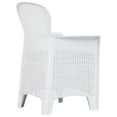 thumbnail image 2 of vidaXL 3 Piece Bistro Set Plastic White Rattan Look, 2 of 5