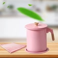 thumbnail image 2 of Contenedor de grasa para tocino Sunnimix Lata de almacenamiento Filtro de acero 1.4l rosa, 2 of 8