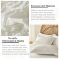 thumbnail image 6 of Davulos Tufted Comforter Set 7 Pieces Bed in a Bag Queen Size Shabby Chic Boho Comforter and Sheet Set with Pom Pom Textured Complete Bedding Set (White,Queen), 6 of 8