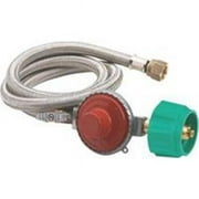 Bayou Classic M5HPR-1 Hose and Regulator, 3/8 in Connection, 48 in L Hose, Stainless Steel