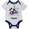 thumbnail image 2 of Mickey Mouse, Donald Duck and Goofy Boys 5 Pack Mix of Character and Roleplay Onesies, Newborn, 2 of 6