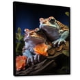 thumbnail image 2 of Designart "Frog Family Animal II" Animals Floater Framed Canvas Art Print, 2 of 7
