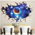 thumbnail image 1 of Calcomanía de pared del sistema solar Art Smashed 3D Graphic Outer Space Planets Wall Sticker Mural Poster Kids Room Playroom Decor Gift (35.4"W x 26.6"inches) JAMW Sencillez, 1 of 5