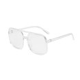 thumbnail image 2 of Sonducket Gafas ópticas Gafas con montura negra Protección de moda Accesorios de ropa de marco grande para protección de ojos Lentes Blanco transparente, 2 of 6