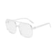 thumbnail image 2 of Sonducket Gafas ópticas Gafas con montura negra Protección de moda Accesorios de ropa de marco grande para protección de ojos Lentes Blanco transparente, 2 of 6