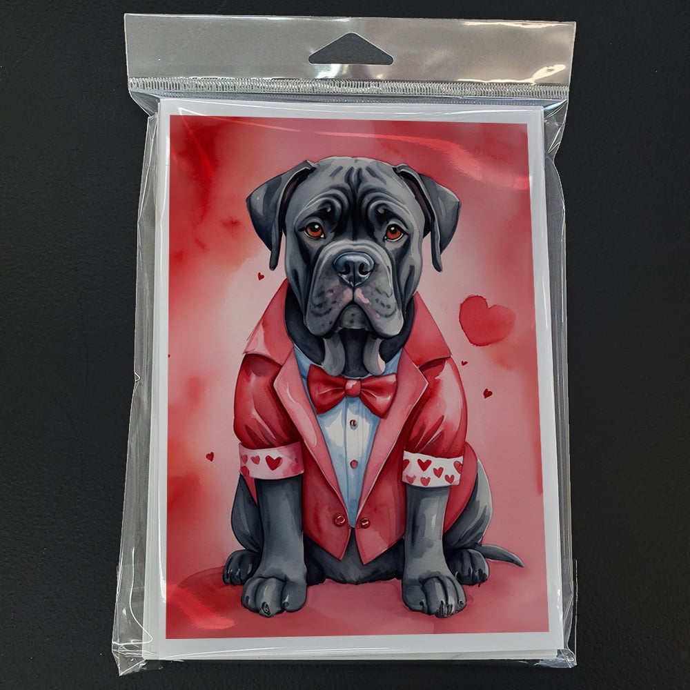 Cane Corso My Valentine Greeting Cards Pack of 8 7 in x 5 in