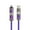 Purple, variant on 4-in-1 USB Charging Cable - 240W Fast Charge, USB-C/Micro USB, Breathing Light, Silicone, Portable, for Phones/Tablets