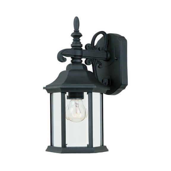 Designers Fountain 2961-BK Devonshire 6-1/4" 1 Light Cast Outdoor Wall Lantern i