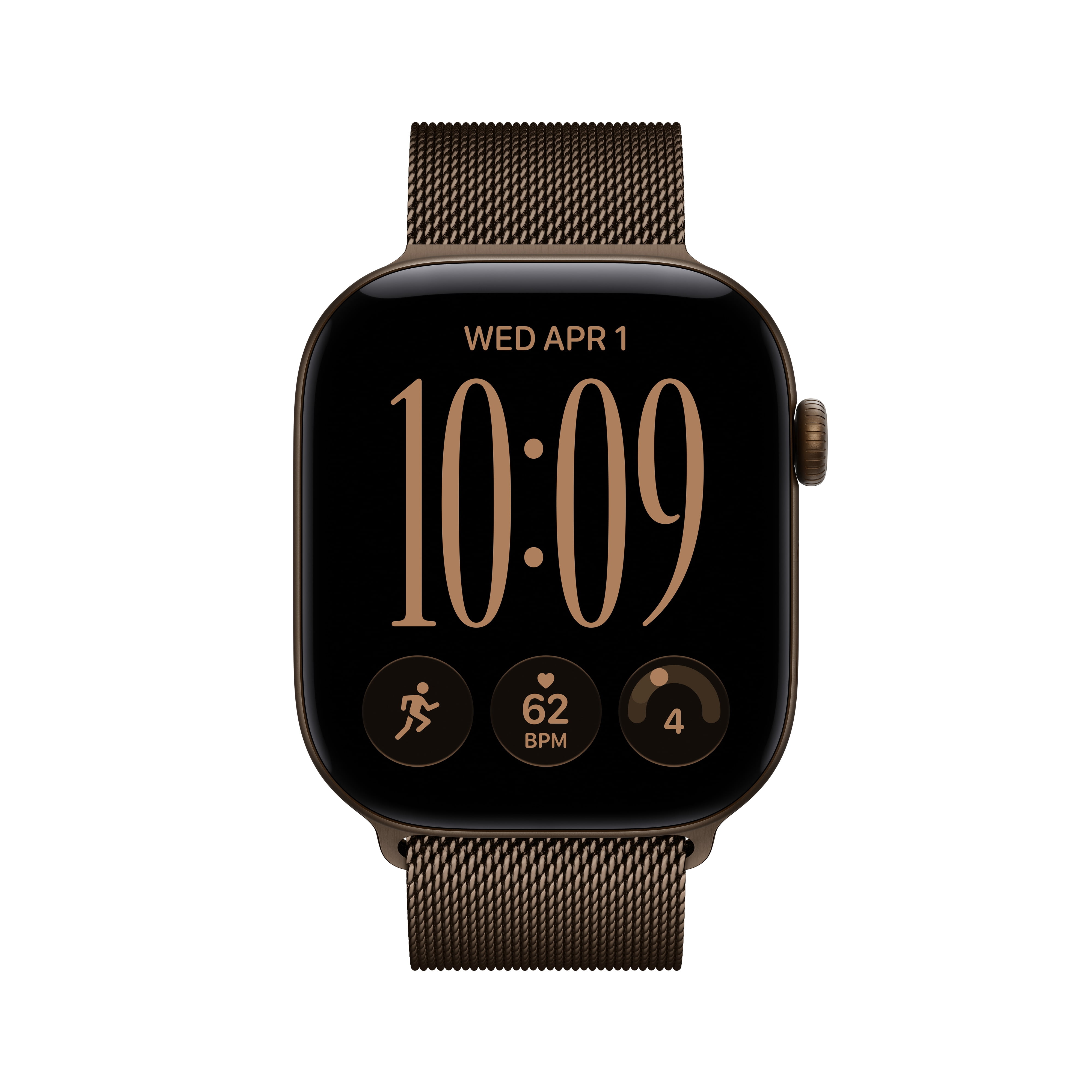 Apple Watch Series 12 GPS + Cellular 46mm Dark Bronze Aluminum Case with Dark Bronze Milanese Loop - M/L