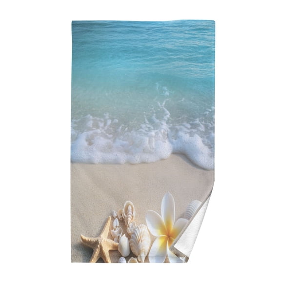 Pure Cotton Face Towel 16x28 Inches Hand Towel Bath Towel Hand Bath Towels Soft Good Water Absorption for Washing Face Wiping Face Sea Shell
