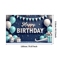 thumbnail image 2 of Colorful Balloons Happy Birthday Banner Decorative Design Party Backdrop Celebration Banner for Birthday Party Kids Event Photo Shoot, 2 of 7
