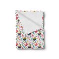 thumbnail image 2 of Octopus Soft Flannel Fleece Blanket, Summer Style Nursery Pattern with Steamboat Octopus Anchor Sea Starfish Seashells, Cozy Plush for Indoor and Outdoor Use, 50" x 70", Multicolor, by Ambesonne, 2 of 5
