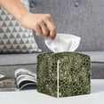 thumbnail image 6 of Gukieu Green Snake Skin Print Leather Tissue Box, PVC Waterproof Velcro Opening and Closing Square Tissue Box Holder, Suitable for Home and Office Decoration, 6 of 7