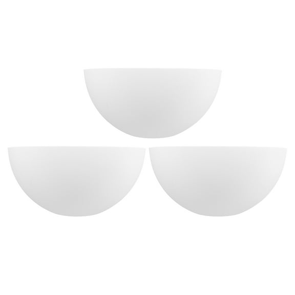 VORCOOL 3Pcs White Plastic Mushroom Lamp Shades Easy Install Replacement Lamp Covers