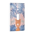 thumbnail image 2 of Yayeee Toggle Light Switch Wall Plate 1-Gang 4.5"x2.7" Home Decorative Outlet Cover, Pink Leaves, 2 of 7