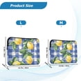thumbnail image 4 of FORMRS 13-13.3 inch Laptop Sleeve Case Soft Carrying Quilted Computer Bag Cover, Blue Plaid Lemon, 4 of 7
