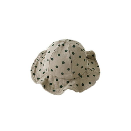 

hirigin Baby Sun Hat Solid Color/Plaid/Dots UV-Proof Beach Sun Hat for Infants Foldable Summer Sunhat for Outdoors