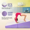 thumbnail image 2 of Matladin Incline Gymnastics Mat, Folding Gymnastics Cheese Wedge Mat, Gym Fitness Tumbling Skill Shape Mat for Kids Girls Home Training Exercise Mat, 48"x24"x14", 2 of 14