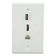 thumbnail image 4 of Placa de pared con interfaz multimedia HD, sin soldadura, CAT6, USB 3.0, placa de pared con 3 puertos, 4 of 12