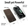 thumbnail image 5 of Wiher Portable FM Radio with Bluetooth, MP3 Player, TF/USB Playback & 10 Presets, Rechargeable Battery, 5W Stereo Sound for Home, Travel, and Outdoor Use Black, 5 of 8