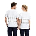thumbnail image 4 of TOMVIGX Mens Shirts Short Sleeve Breathable Quick Dry Running Outdoor Athletic Workout Shirts High Visibility Reflective Safety Moisture Wicking Shirts White 4XL, 4 of 6
