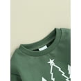 thumbnail image 6 of Autumn Baby Boys Christmas Clothes Sets 3M 6M 12M 18M 24M 3Y Xmas Tree Letter Print Sweatshirt and Pants Set, 6 of 10