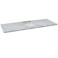 thumbnail image 3 of Bellaterra Home 430001-61-WMO 61 in. Carrara Marble Countertop & Single Oval Sink, White, 3 of 3