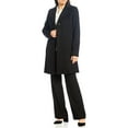 thumbnail image 1 of Calvin Klein Single Breasted Cashmere Wool Blend Reefer Coat Black Size 6 $400, 1 of 1