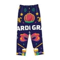 thumbnail image 4 of Kll Womens Happy Mardi Gras Print Pajama Pants Soft Pajama Bottoms For Women Cozy Lounge Pants, 4 of 9