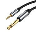 thumbnail image 6 of Portable 3.5mm to 6.35mm Stereo Cable for Easy Use in Homes Entertainment Professional Setting Guitar to Auxiliary Cord, 6 of 8