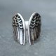 thumbnail image 1 of 2 anillos de alas ajustables con banda abierta, anillo elegante de acero inoxidable, joyería de ala de ángel, anillo retro apilable, alianzas de boda ajustables, regalos para mujeres y niñas, 1 of 4