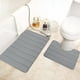 thumbnail image 5 of Fiudx Juego de Alfombrillas de Baño de Espuma, Absorción de Agua Suave, Base Antideslizante, Espuma Viscoelástica Cómoda, Decoración Moderna para Baño, Lavable a Máquina, 2 Unidades, 40 X 60 Cm, 40 X, 5 of 6