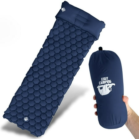 Legit Camping Sleeping Pad Camping Mat The Most Comfortable Sleeping Mat and Pillow - Rolls Up Tight - Air Support Cells Transform Your Camping Mattress and Camping Pillow - Best Outdoor Sleep Ev (Best Backpacking Pad 2019)