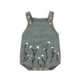 thumbnail image 1 of Baby Girl?s Fashion Suspender Jumpsuits Sweet Embroidered Knitted Triangle Wrapped Romper, 1 of 6